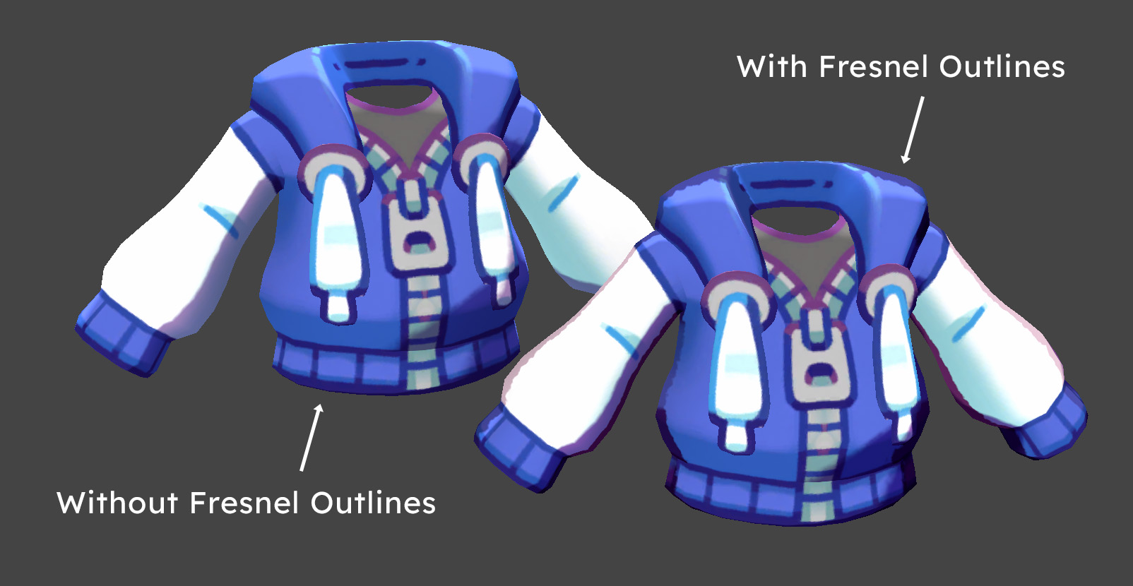 Fresnel-based outline shader